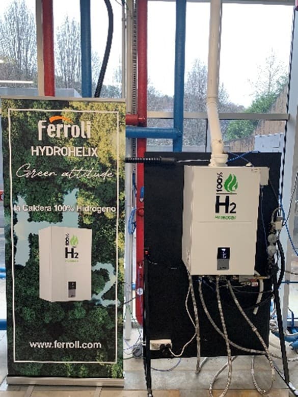 Ferroli testa la nuova Hydrohelix a 100% Idrogeno