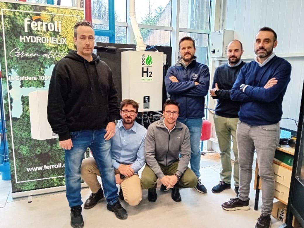 Ferroli testa la nuova Hydrohelix a 100% Idrogeno